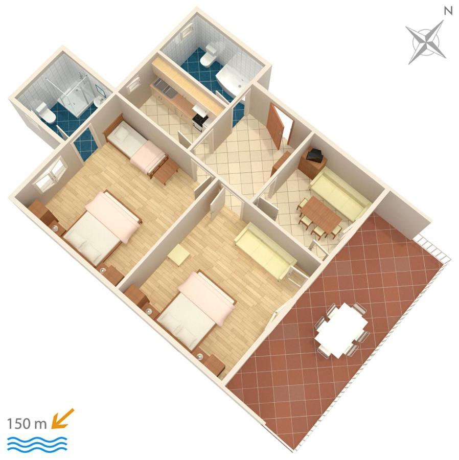 Apartments By The Sea Podaca, Makarska - 2576 المظهر الخارجي الصورة